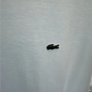 Lacoste Men’s TShirt Size XXL White V-Neck Pima Cotton Pullover Regular Fit Logo